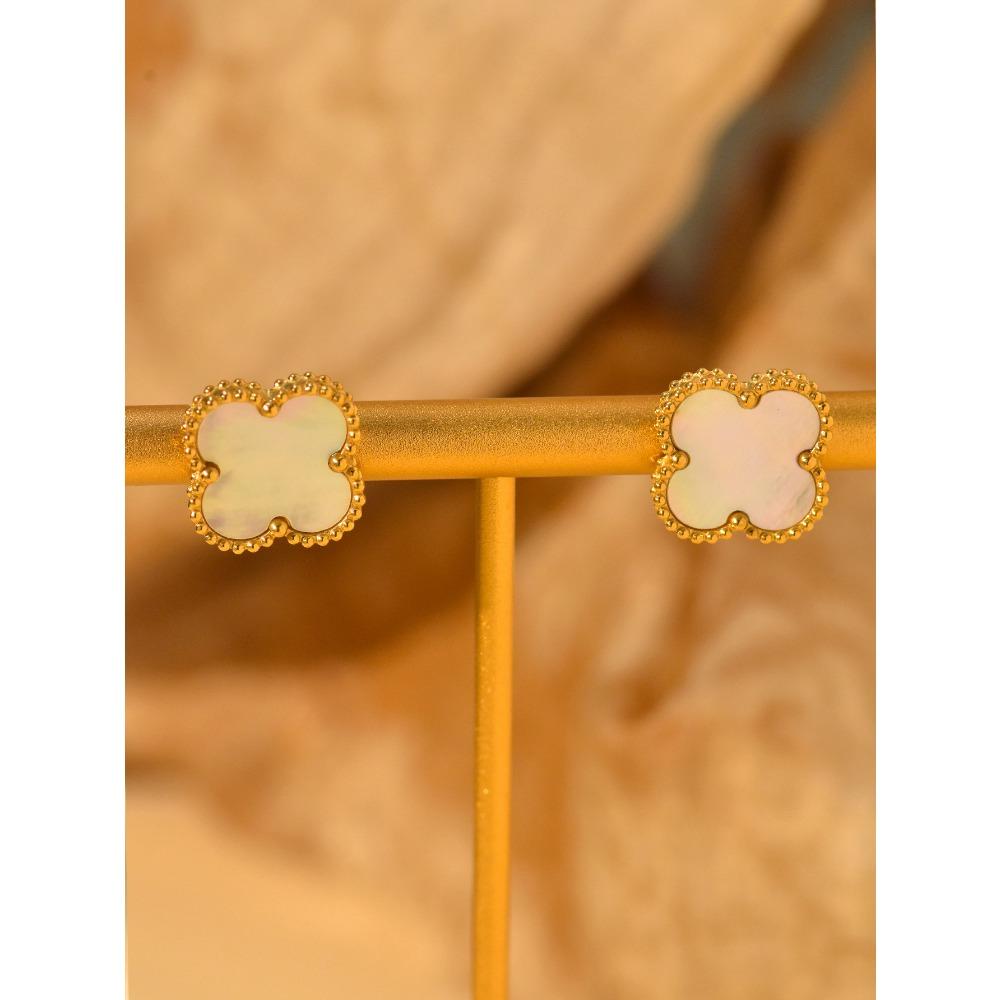 Высокая версия счастливых четырехлистных сережек-клеверов, легкие роскошные серьги Senior Sense Of New Niche Design, женские серьги