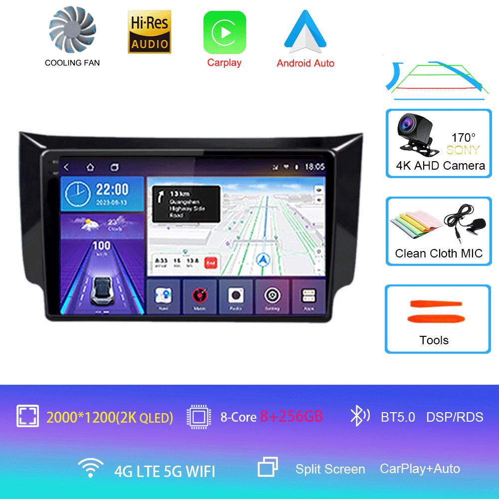 Автомобильное радио Android 14 Carplay Auto для Nissan Sylphy B17 Sentra 12 2012 2013 2014-2018 GPS Мультимедиа Видео Плеер Стерео 2din 4G