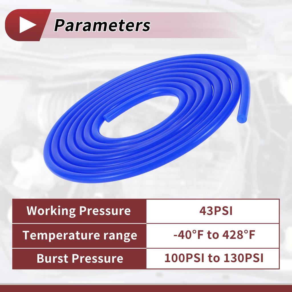 HEROFFIX Воздушный и силиконовый вакуумный шланг Высокотемпературный автомобильный вакуумный шланг 10 футов
