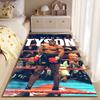 Sports Area Rug, Mike Tyson Boxing Ring Red Gloves Black Shorts Poster, Man Cave Decor, Non-Slip Mat