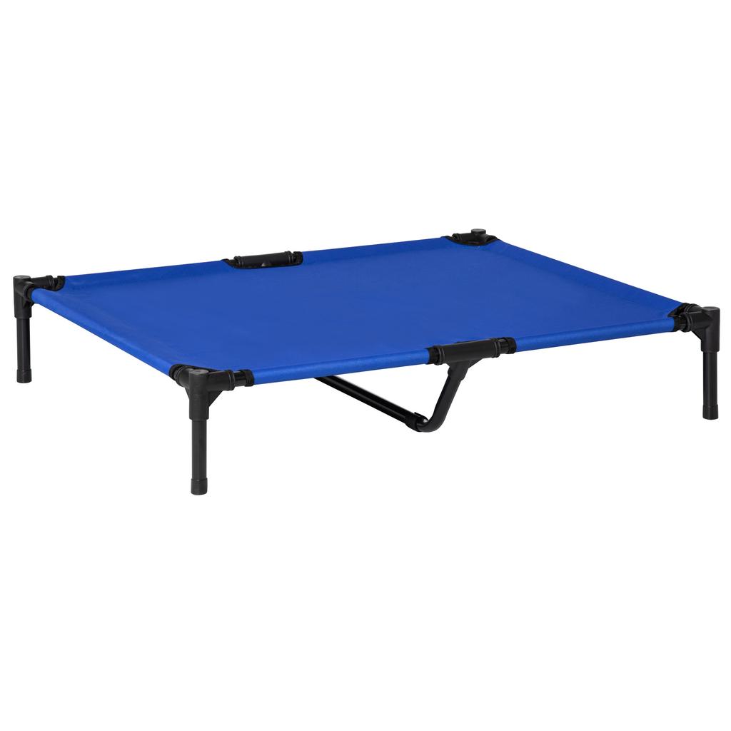 Raised Dog Bed Cat Elevated Lifted Portable Camping With Metal Frame Blue Large