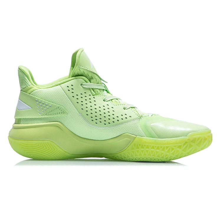 Li Ning Sprint SE Амортизирующие Баскетбольные Кроссовки Средней Высоты Мужские Nouveau Листовой Зеленый ABPR061-2