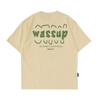 Wassup Trendy Brand Heavyweight American Letter T-Shirt for Men, Summer Loose Fit Pure Cotton Couple Trendy Tee Short-Sleeve Top
