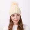 Женская плюшевая утолщенная шерстяная шапка, осенне-зимняя уличная морозостойкая теплая вязаная шапка