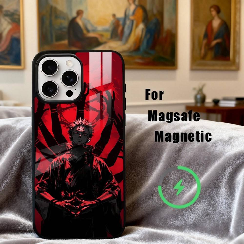 Чехол для телефона R-Ryomen S-Sukuna J-Jujutsu Kaisen Для iPhone17,16,15,14,13,12,11 Plus,Pro Max Магнитный Для Magsafe Беспроводной Зарядки
