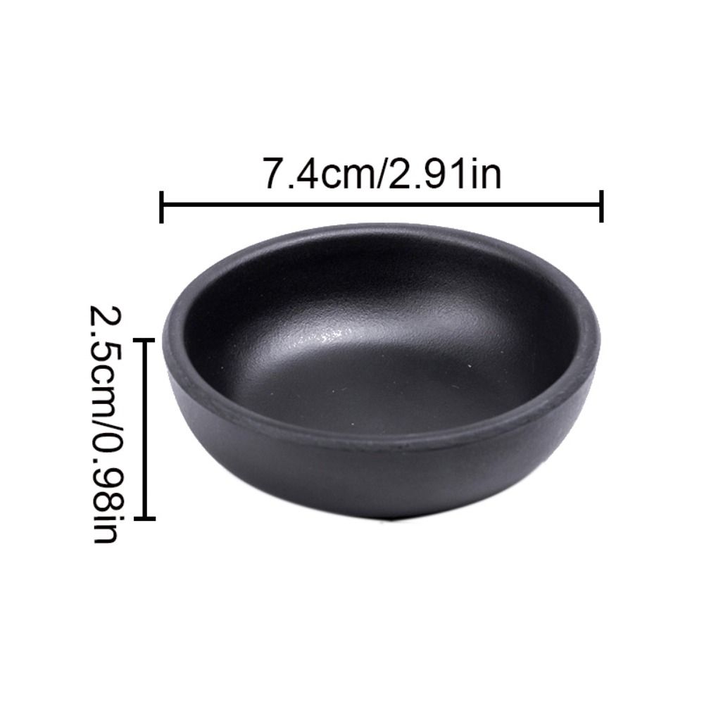 Black Seasoning Plate Japanese Style Sushi Soy Dipping Sauce Bowl Snack Plate  Home