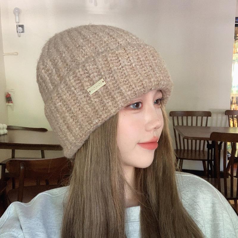 Ear Protection Warm and Cold Proof Knitted Hat  Large Head Circumference  Face Showing Small Wool Blended Japanese Cold Hat for Men