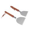Spatula Turner Grill Flat Spatula Stainless Steel Comfortable Grip Wood Handle Heat Resistant Easy to Clean Durable
