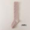 No hair loss solid color coral fleece calf socks women's stockings fleece thickened thermal women's socks autumn and winter socks sleep socks