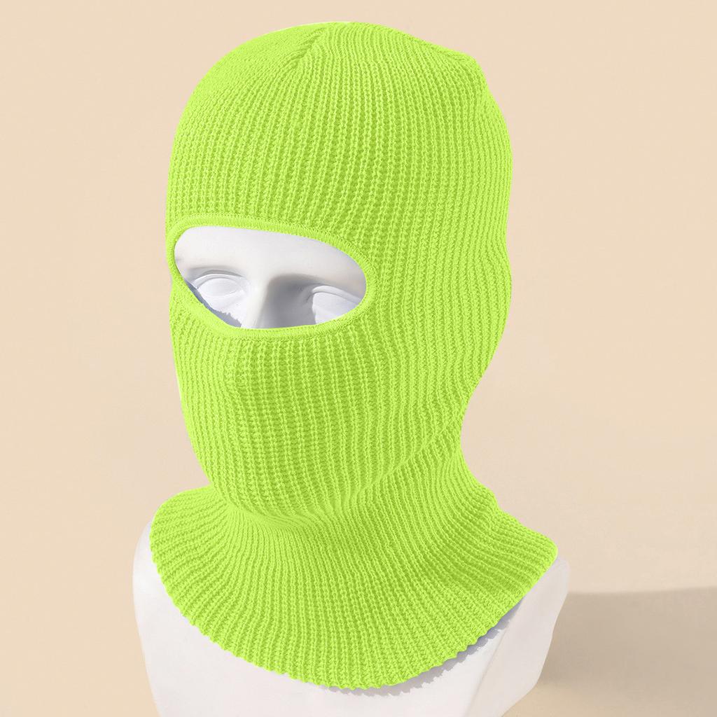 1-Hole Ski Mask Knitted Face Cover Adult Winter Balaclava Full Face Mask For Winter Outdoor Sports