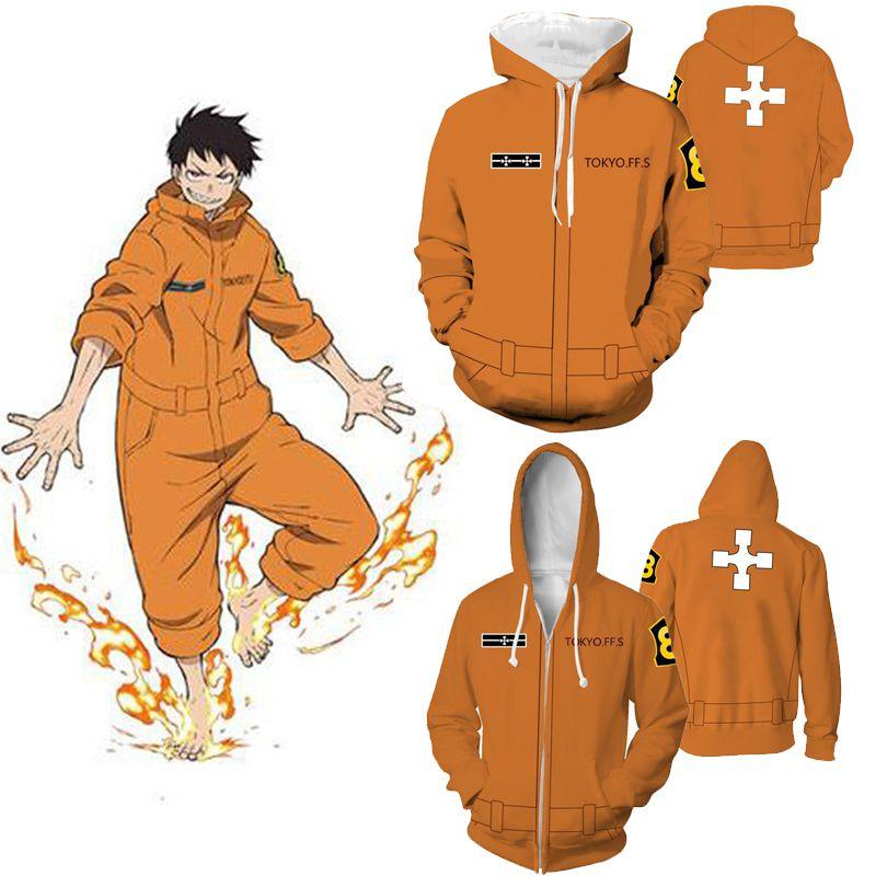 Уникальные аниме Толстовки на молнии с капюшоном для мужчин Уютный пуловер Костюм для косплея