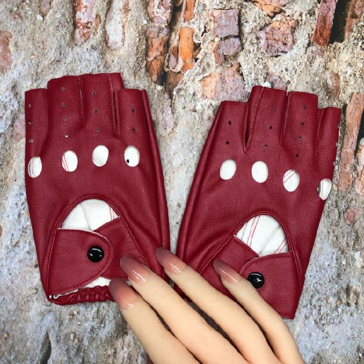 Панк-перчатки без пальцев с сетчатыми вставками Бунтарский стиль Идеально для рейвов Тематических вечеринок