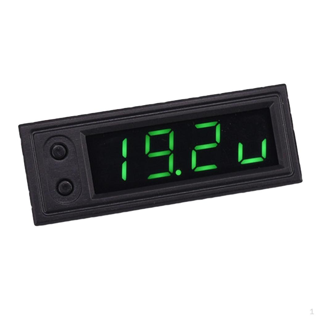 Automobile Car Clock Temperature Voltage Monitor Panel Meter LED Digital Display Compact Premium