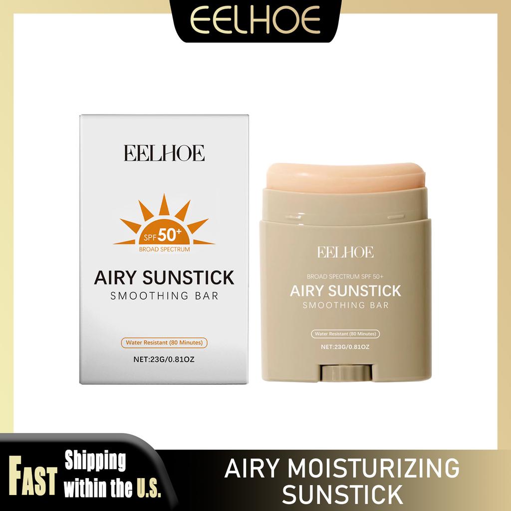 EELHOE 23 г Увлажняющий Воздушный Санстик SPF50+ Защита от УФ-лучей Стойкий Защитник Высокое Покрытие Матовый Натуральный Солнцезащитный Крем Уход за Кожей