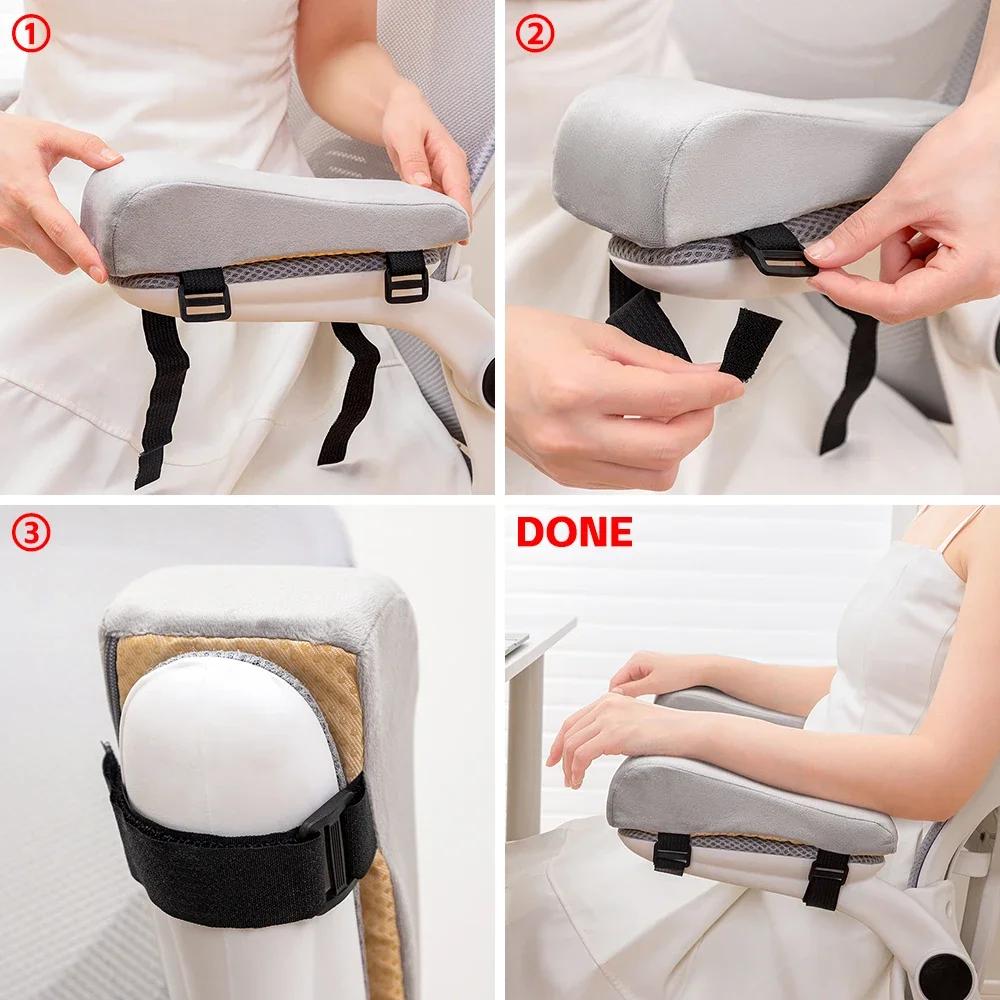 1pc Elbow Support Ergonomic Chair Armrest Pad,for Computer,Gaming, Enhances Height & Pressure Relief, Desk, Alleviates
