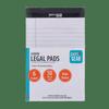Wide Ruled Junior Legal Pads 5x8 Inches 50 Sheets White Paper 6 Pack Recycled Paper School Office Supplies
