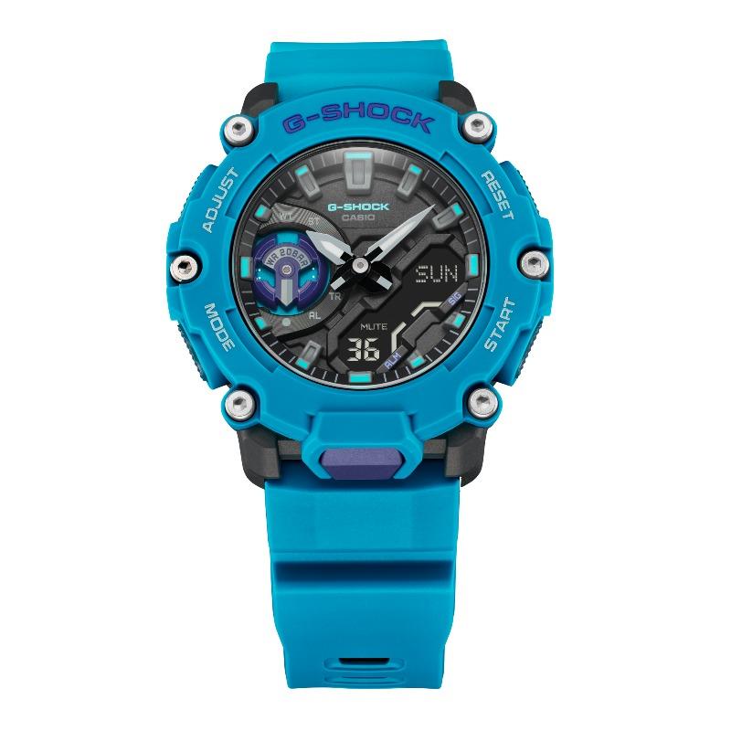 Casio Мужские часы G-SHOCK GA-2200-2A, цифровые, кварцевые, ударопрочные, водонепроницаемые 200 м, из смолы