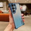 Прозрачный блестящий градационный чехол для телефона для Samsung S24 Ultra S23 FE S22 Plus A55 A54 A35 A34 A25 A15 5G Сверкающий квадратный противоударный мягкий чехол из ТПУ