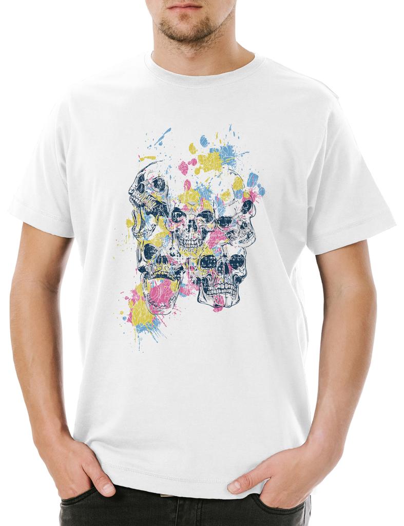 Skull Ornaments Men's T-Shirt Skull Mexico Sugar Gang Latino Mexico Gangs