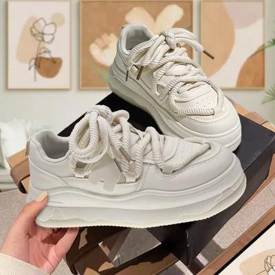 2024 Новые массивные кроссовки женские осенние кроссовки на толстой платформе для увеличения роста папы обувь для женщин повседневная обувь