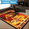 Custom Name Firefighter's Courage Rug for Living Room, Game Rooms, Office, Bedroom, Floor Mat Playful Design, fan gifts Christmas decor
