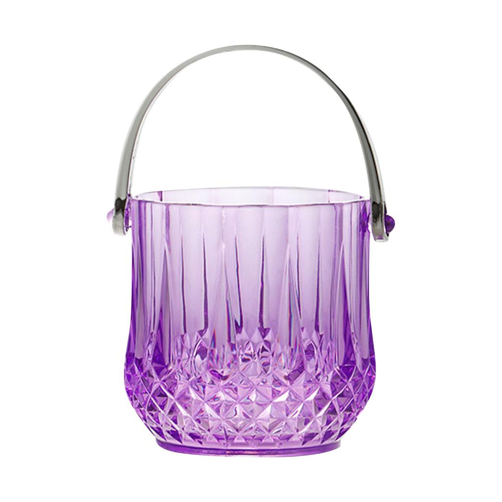 Ведро для льда, небольшой прозрачный акриловый контейнер для ледяных шариков, охладитель для шампанского, пива и вина с ручкой для вечеринки в коктейль-баре с морозильной камерой, 4,7 х 4,9 дюйма