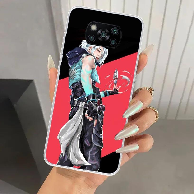 Valorant Jett Phone Case for Xiaomi Poco X5 X6 X7 Pro F7 Ultra M7 Redmi 15 15C 13 13C 12 12C 10 10A 10C 9 9A 9C 9T Shell Poco X7