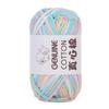 Cotton-Nylon Blend Rainbow Crochet Yarn Thick 80M Colorful Cotton Knitting Yarn Hand Woven Easy-to-See Stitches Beginner