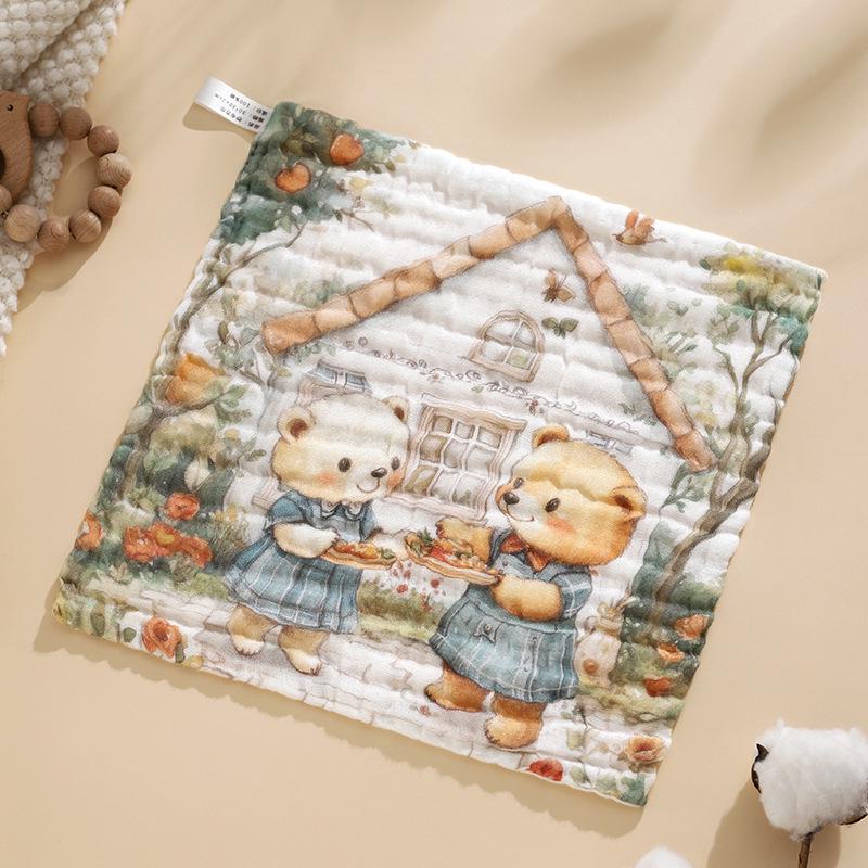 7A Антибактериальная детская салфетка из чистого хлопка - Шестислойная марля, Класс A, Полотенце для новорожденных и детей