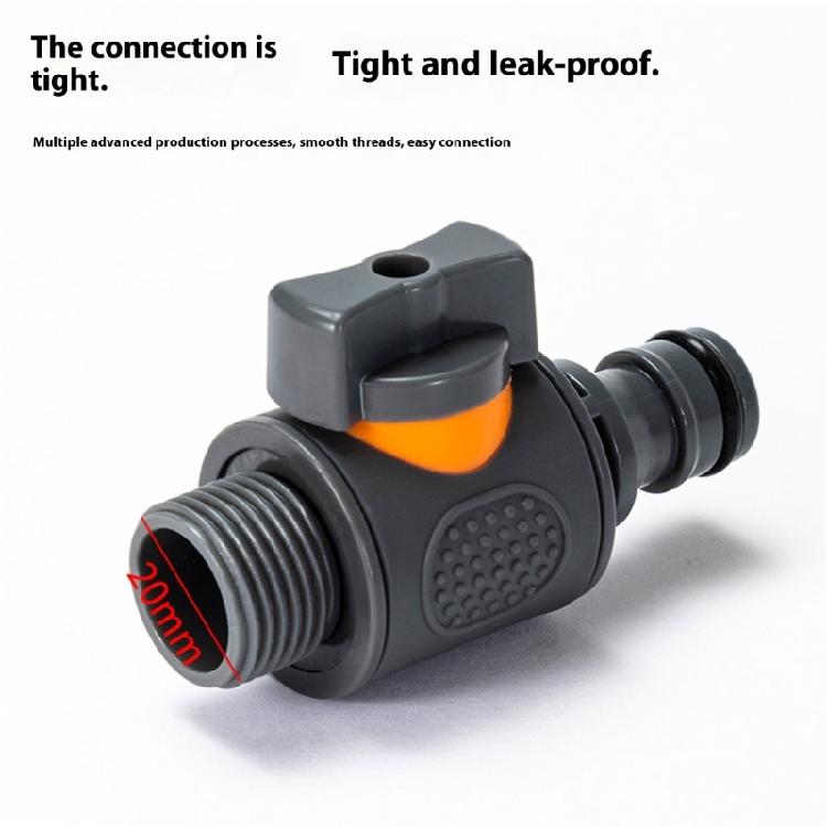 Instants Connects Disconnect 6 Point Threaded Hose Adapter ABS Plastic Materials With Flows Control Mechanism