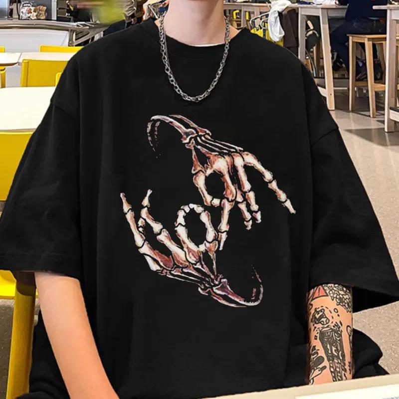 Rock Band Korn Tour T Shirt Men Women Summer Casual Loose Short Sleeve Tees Vintage Gothic T-Sh