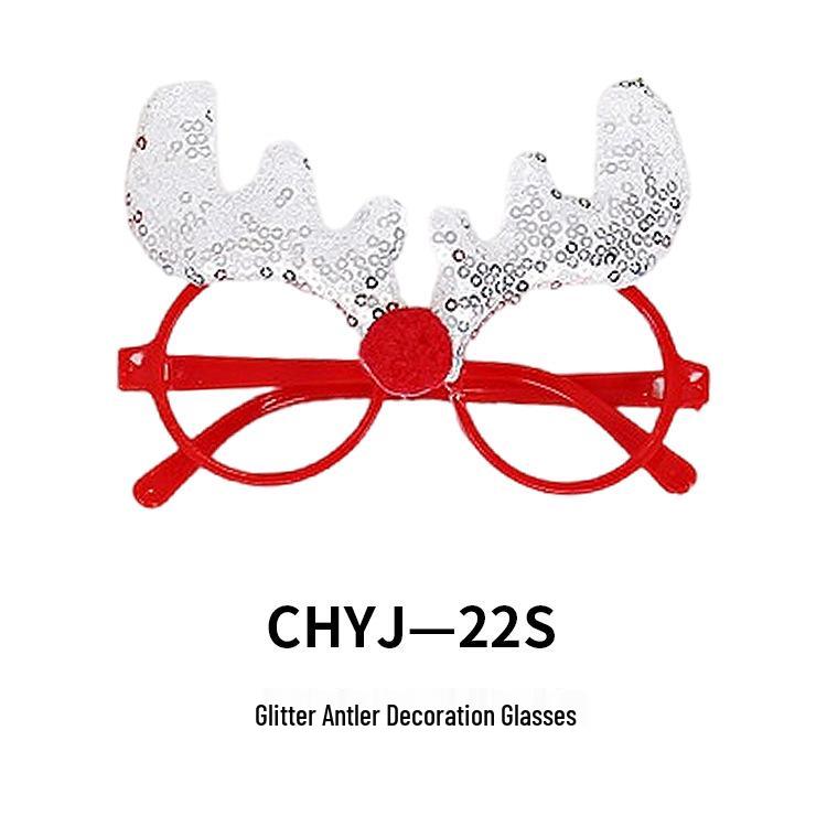 Креативные рождественские очки - Санта, Снеговик, Рога для взрослых и детей