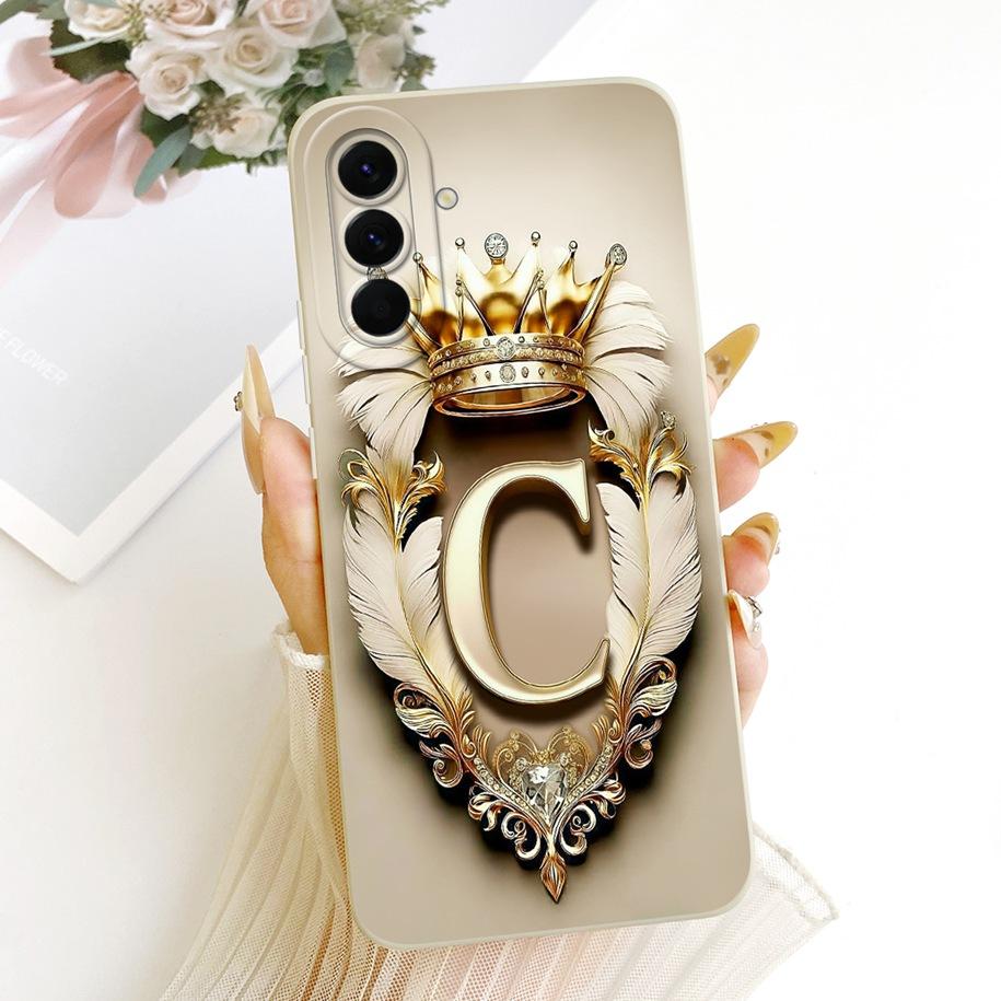 Для Samsung Galaxy A57 A37 A17 5G Чехол SM-A176B SM-A376B SM-A576B Ударопрочный Чехол Буква Корона Мягкий Funda Для Samsung F17 Coque