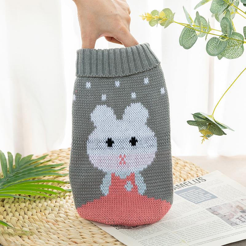 Свитер для собак, рождественская зимняя теплая одежда для собак маленьких собак, кошек, вязаное пальто для щенков, костюм французского бульдога, чихуахуа, йорка