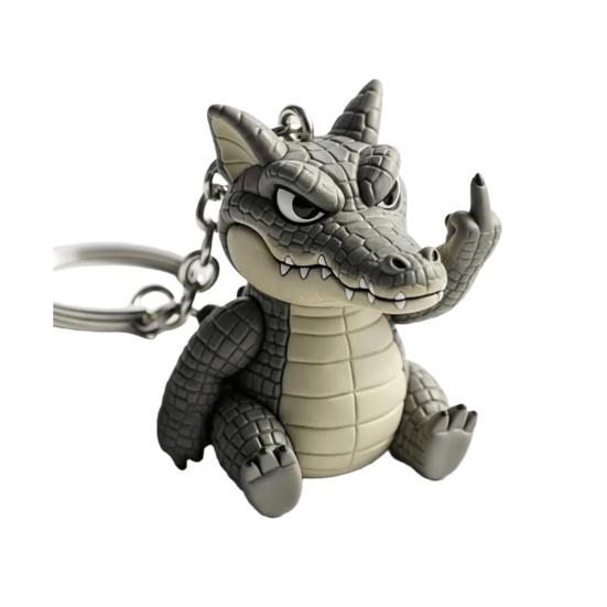 Middle Finger Animal Keychain Wolf Cow Pig Tiger Elephant Shape