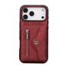 Деловой кошелек-чехол из кожи с молнией и слотами для карт для iPhone 17 Pro Max 16 Plus 15 14 13 12 11 17air 16E Сумка Карманная Подставка Чехол