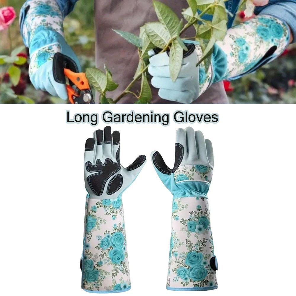 1 Pair Anti-Puncture Long Gardening Gloves Long Elbow Design Work Safety Glove Harvesting Peppers