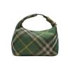 Burberry Peg Letter Logo Zipper Plaid Design Nylon Tote Bag Medium Women Tote Bag Ivy-Green 80820471