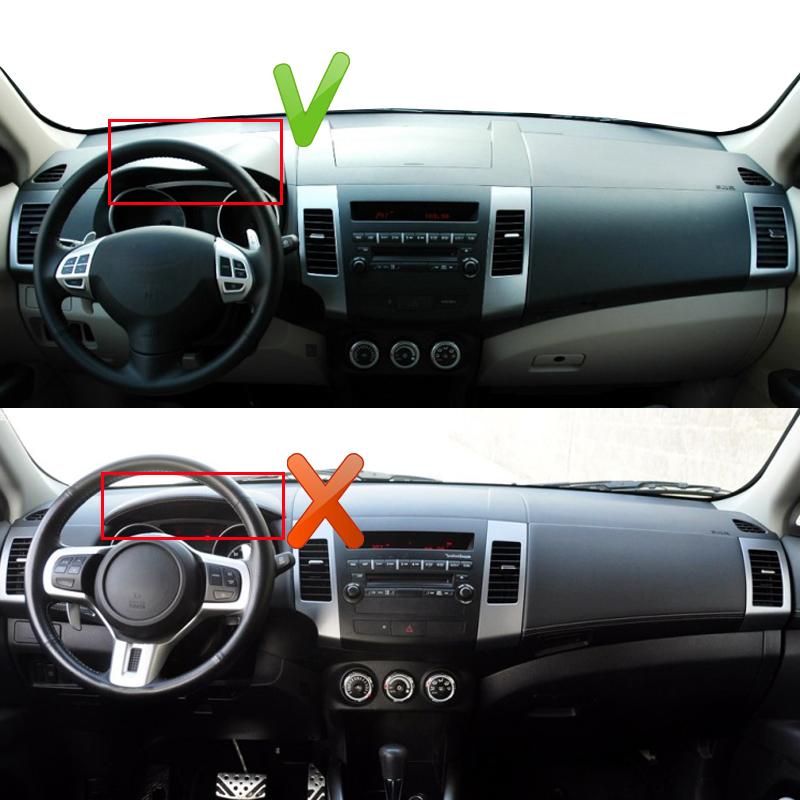 Накладка на панель приборов автомобиля, коврик на торпедо, ковер для Mitsubishi Outlander 2-го поколения CW/ZG/ZH 2006 – 2012, 2 слоя, солнцезащитный чехол для авто