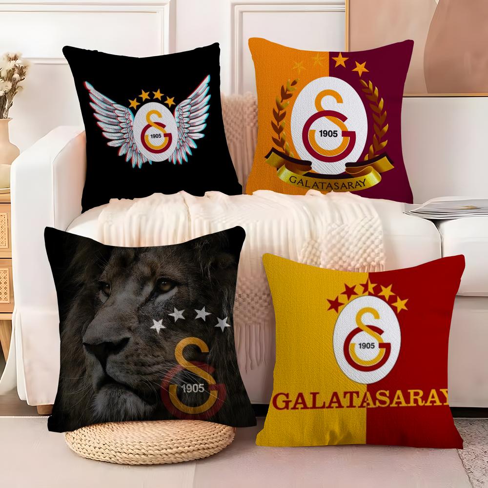 Чехол на подушку с логотипом клуба G-GalatasarayS, мягкая плюшевая ткань, двусторонний принт, чехол на диванную подушку для всех сезонов, декор для дома, подарок