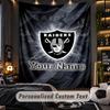 TapestryLas Vegas Raiders Custom Name Text Personalized Wall Hanging Tapestry Home Wall Decor