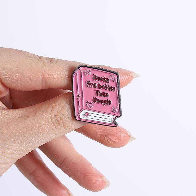 Book Are Better Than People Enamel Pins Reading Quote Excuses to Buy New Books Brooches Lapel Badge Jewelry Gifts for Friends