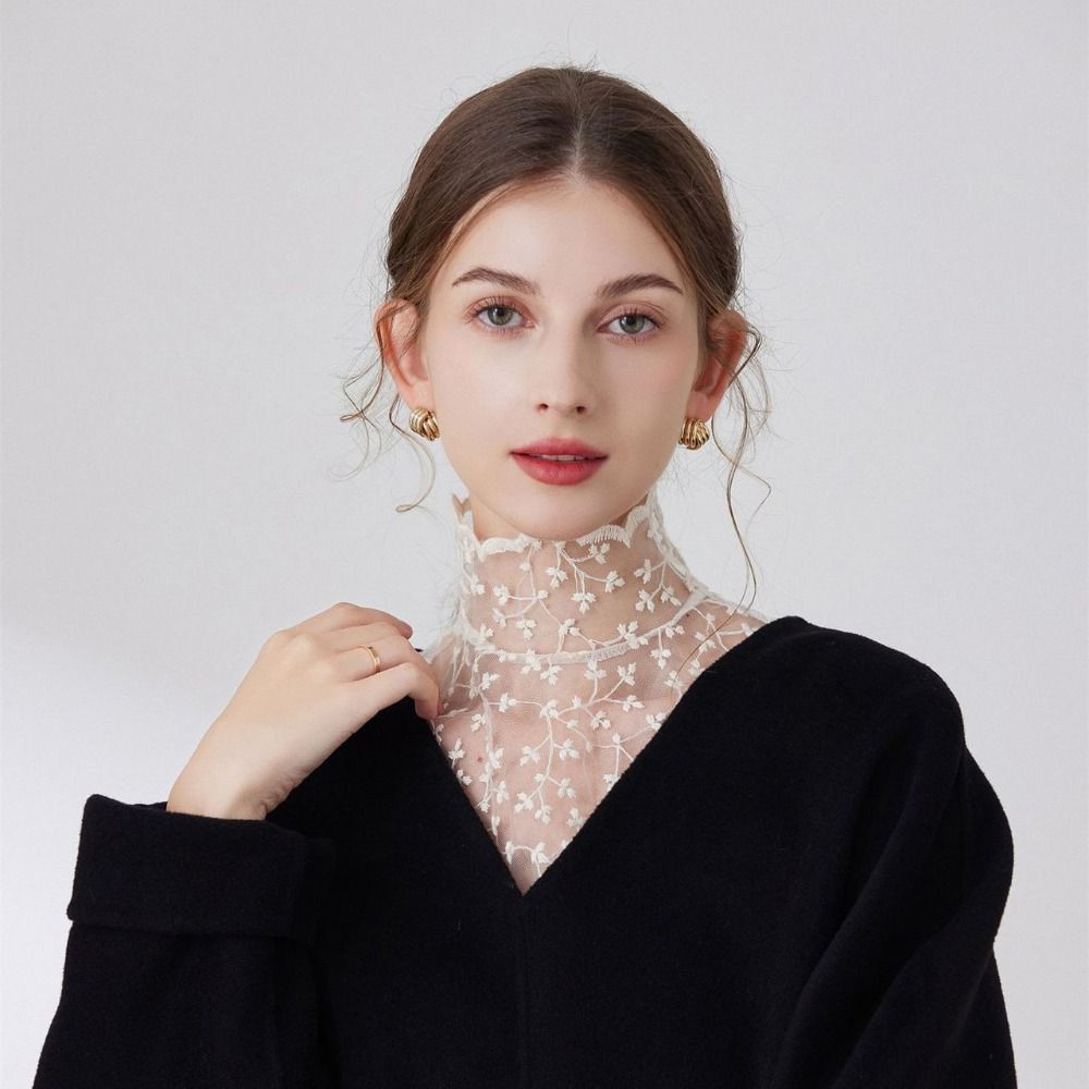 Лепесток Кружево Съемный Воротник Красивая Ложная Блузка Девушка