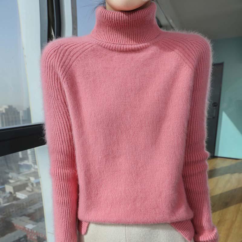 Женский кашемировый свитер Qinghe кашемир 30% кашемир 30% норка 30% шерсть 10% нейлон Женский осенне-зимний толстый кашемировый свитер мягкий и теплый