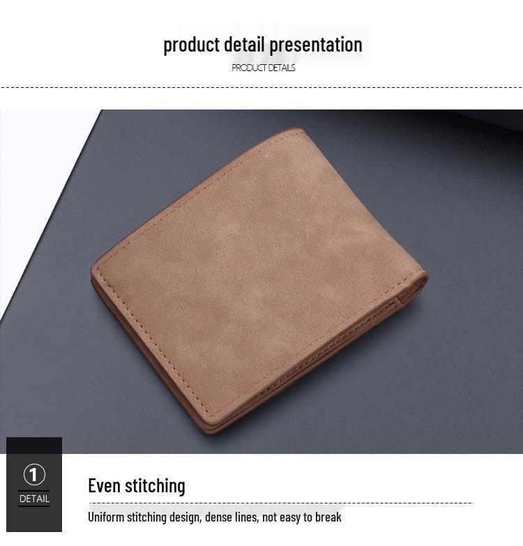 Мужской короткий кожаный кошелек - В наличии