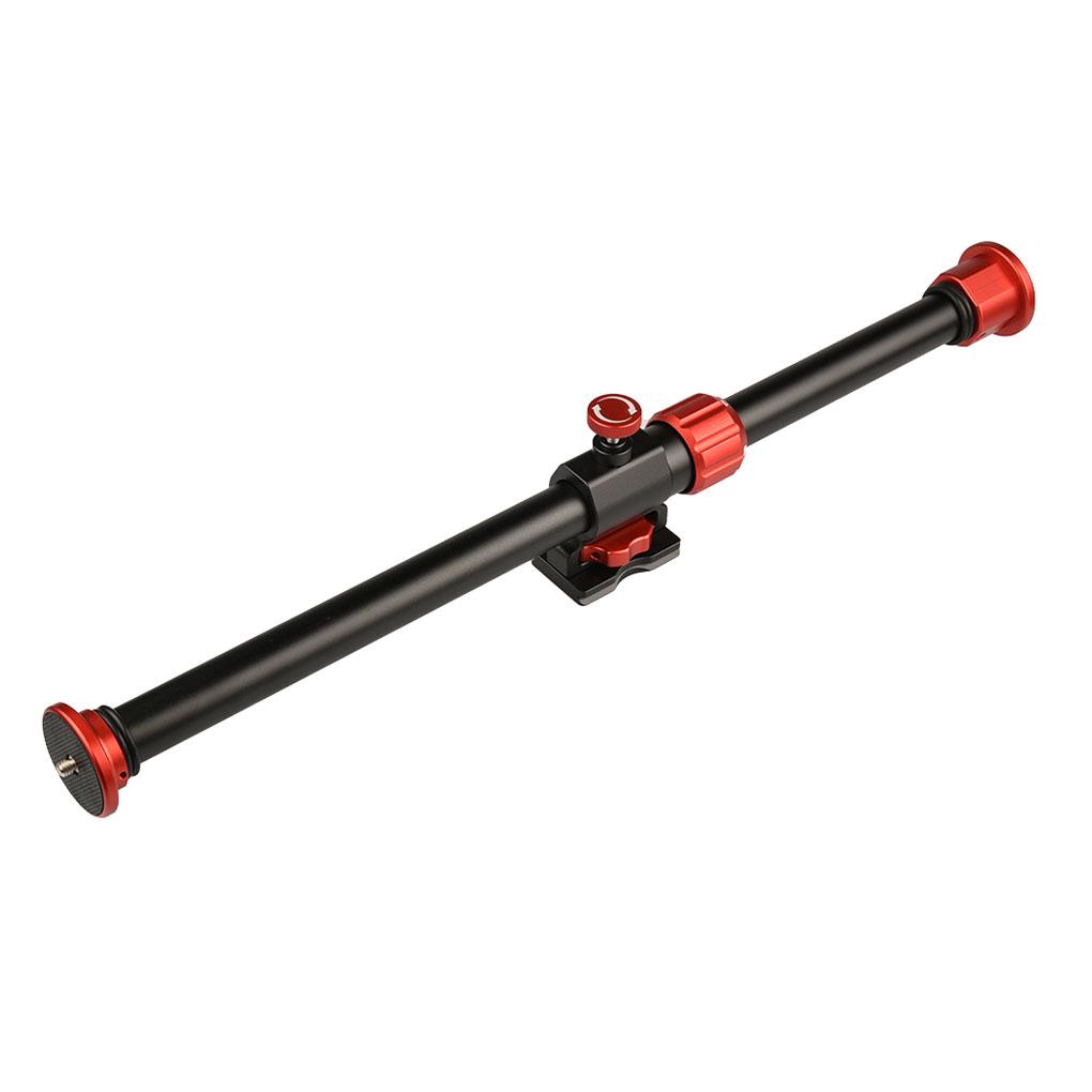 Carbon Fiber Telescopic Overhead Pole Camera Boom Mount Stand with 1/4"-20 & 3/8"-16 Threads Tripod Adjustable Extension Arm