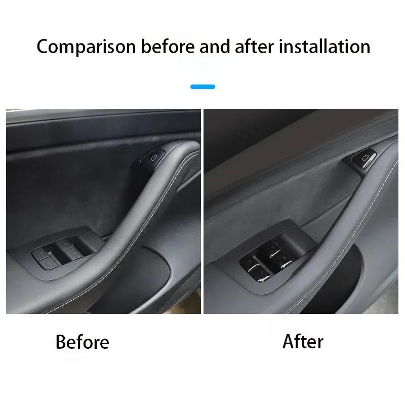 For Tesla Model 3 Model Y 2017-2023 11pcs Car Window Switch Button Decoration Sticker Door Button Sticker Interior Accessories