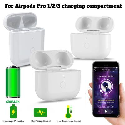 Сменное беспроводное зарядное устройство для наушников Airpods Pro 1/2/3 Bluetooth, зарядное устройство емкостью 600 мАч со светодиодным индикатором