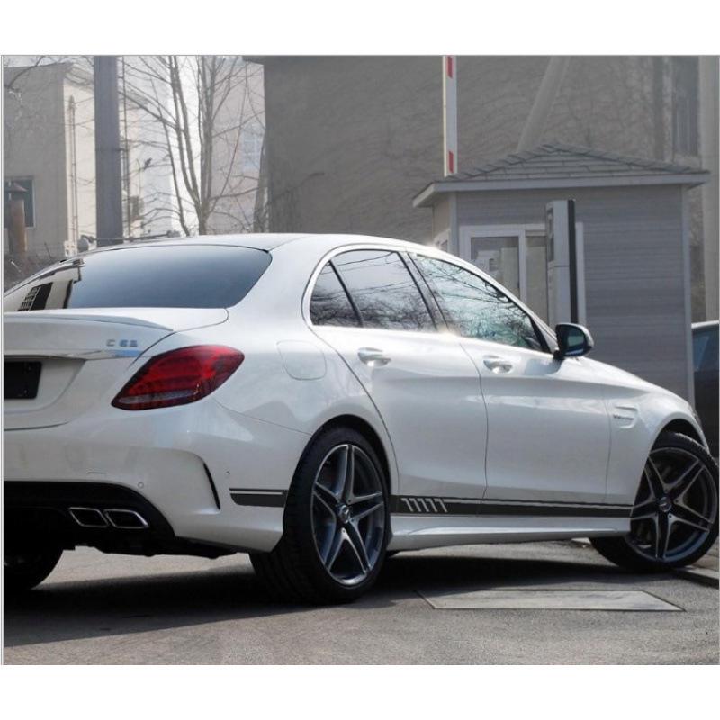 Пользовательские боковые юбки Mercedes-Benz Stripes: Наклейки на кузов для скрытия царапин