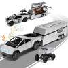 Simulation Tesla Pickup Rv Toy Silver